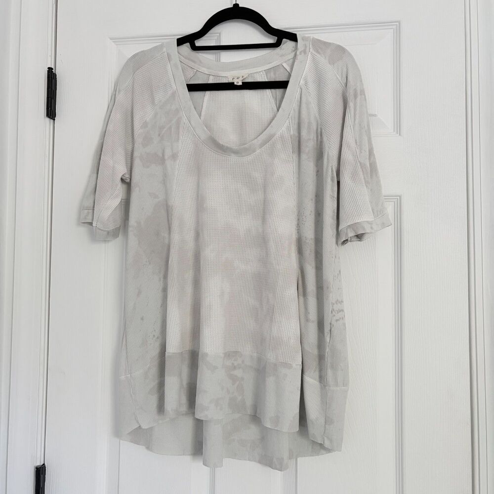 POL Waffle Knit Short Sleeve Top Small Preowned Soft Oversized Casual Tee